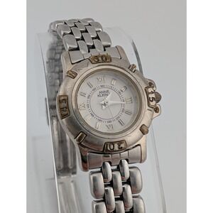 Anne Klein Watch Women 22mm Case Silver 6.5"‎ Band 10/2031 New Battery
